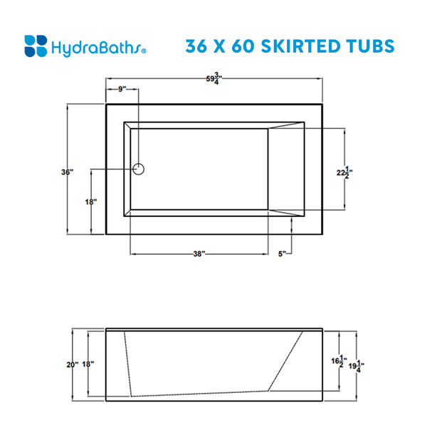 HYDRABATHS® Skirted Tub