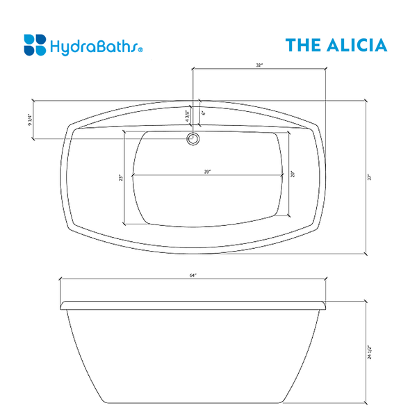 HYDRABATHS® The Alicia Free Standing Tub