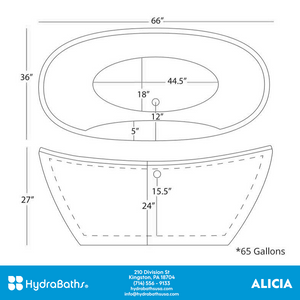 HYDRABATHS® The Alicia Free Standing Tub
