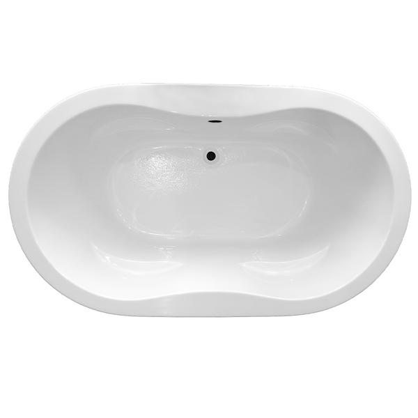 HYDRABATHS® HB4270-CD 40" x 70" Center Drain Drop-In Tub