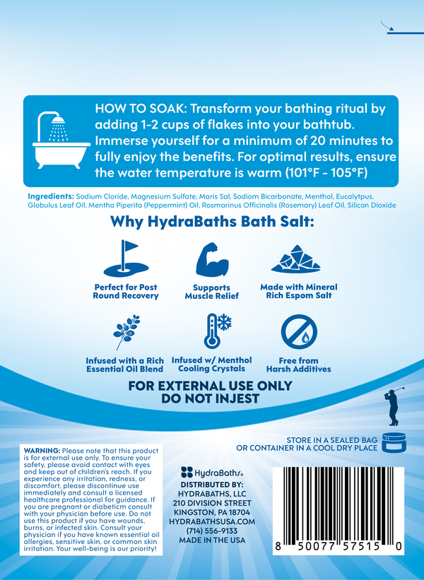 HYDRABATHS® Swing Salt - Athletic Blend Bath Salts