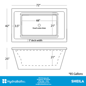 HYDRABATHS® The Sheila Freestanding Tub
