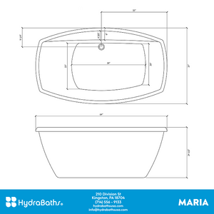HYDRABATHS® The Maria Freestanding Tub