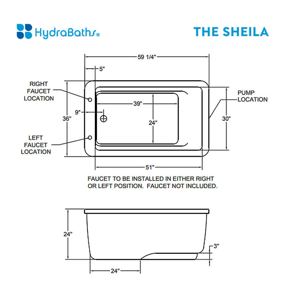 HYDRABATHS® The Sheila Freestanding Tub