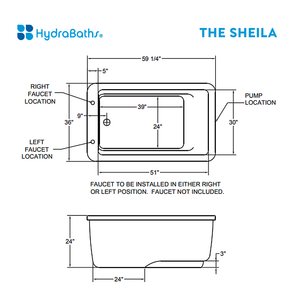 HYDRABATHS® The Sheila Freestanding Tub