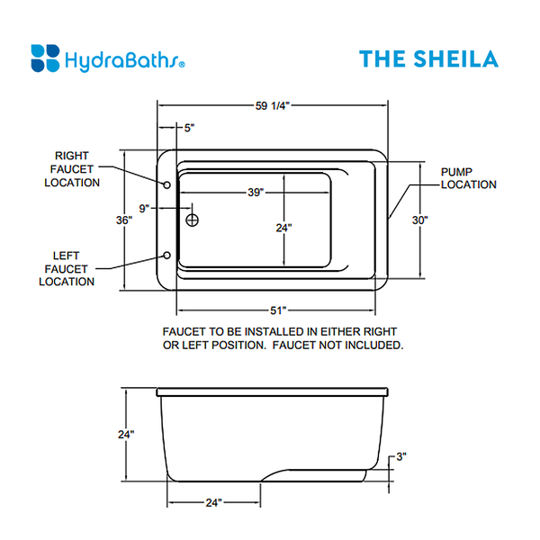 HYDRABATHS® The Sheila Freestanding Tub
