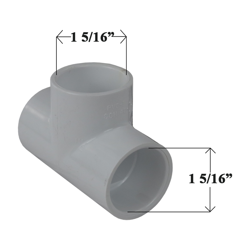 HYDRABATHS® 1" PVC TEE 400016